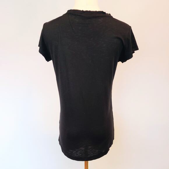 Zadig & Voltaire AMOUR Graphic Short Sleeve Tee Shirt in Black/White Size Small - Picture 3 of 5